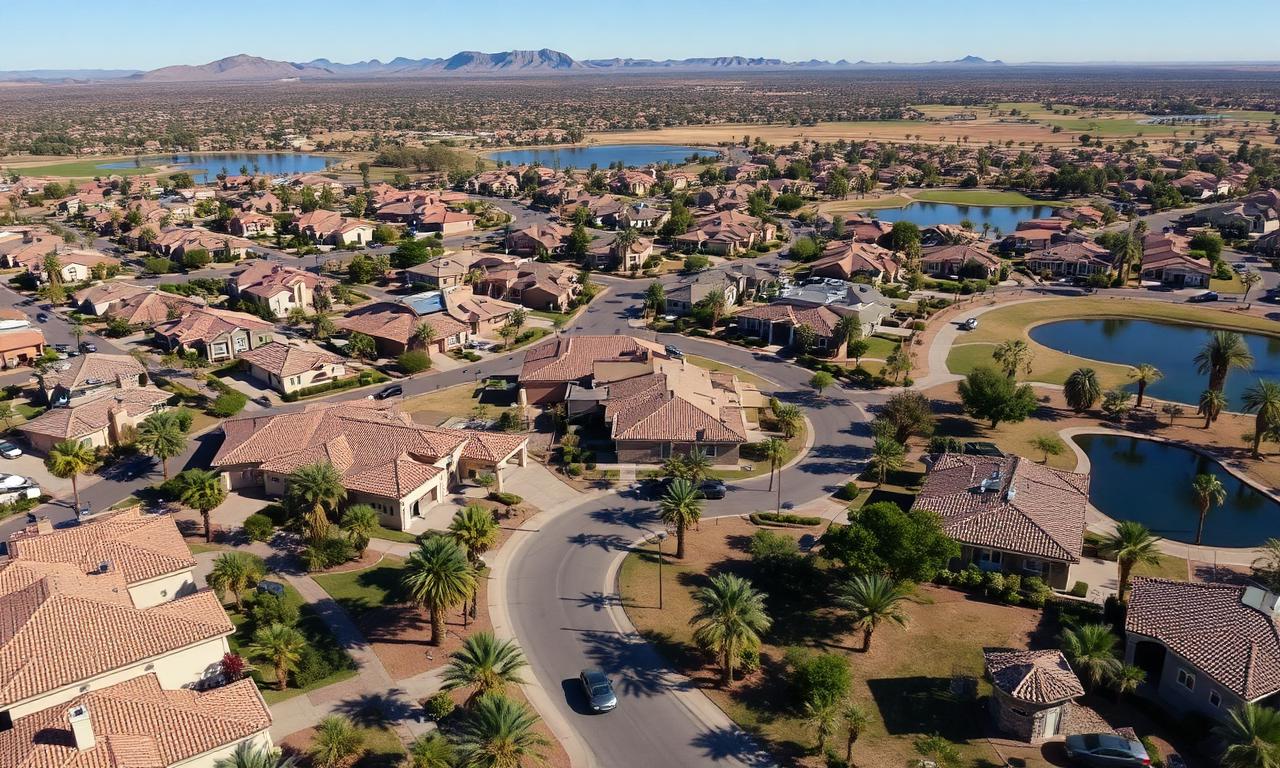 Aerial view of Gilbert, AZ