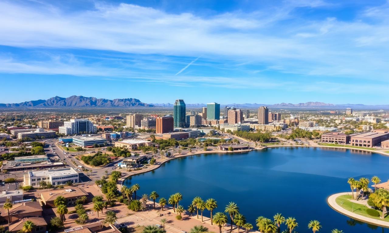 Aerial view of Tempe, AZ